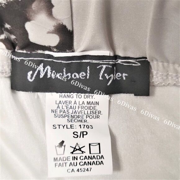 𝅺MICHAEL Tyler  Cream Color Printed Skirt Sizes S, M, XXL - Picture 3 of 16